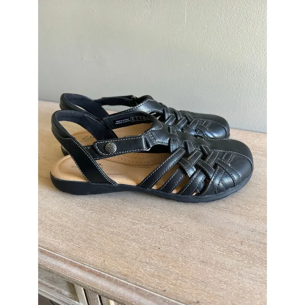 Clarks Elizabelle sea Women’s Size 9 – Fisherman-Mary Jane Hybrid Sandals - Picture 1 of 7